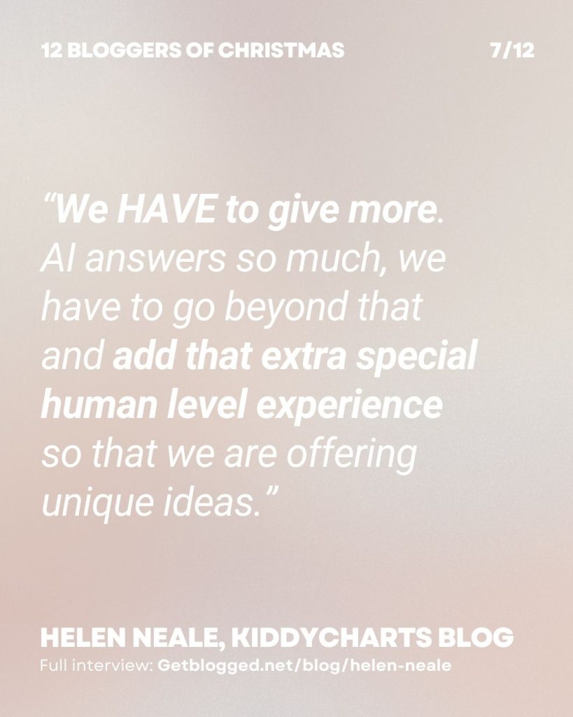 "We HAVE to give more. AI answers so much, we have to go beyond that, and add that extra special human level experience to our campaigns, so that we are offering unique ideas."